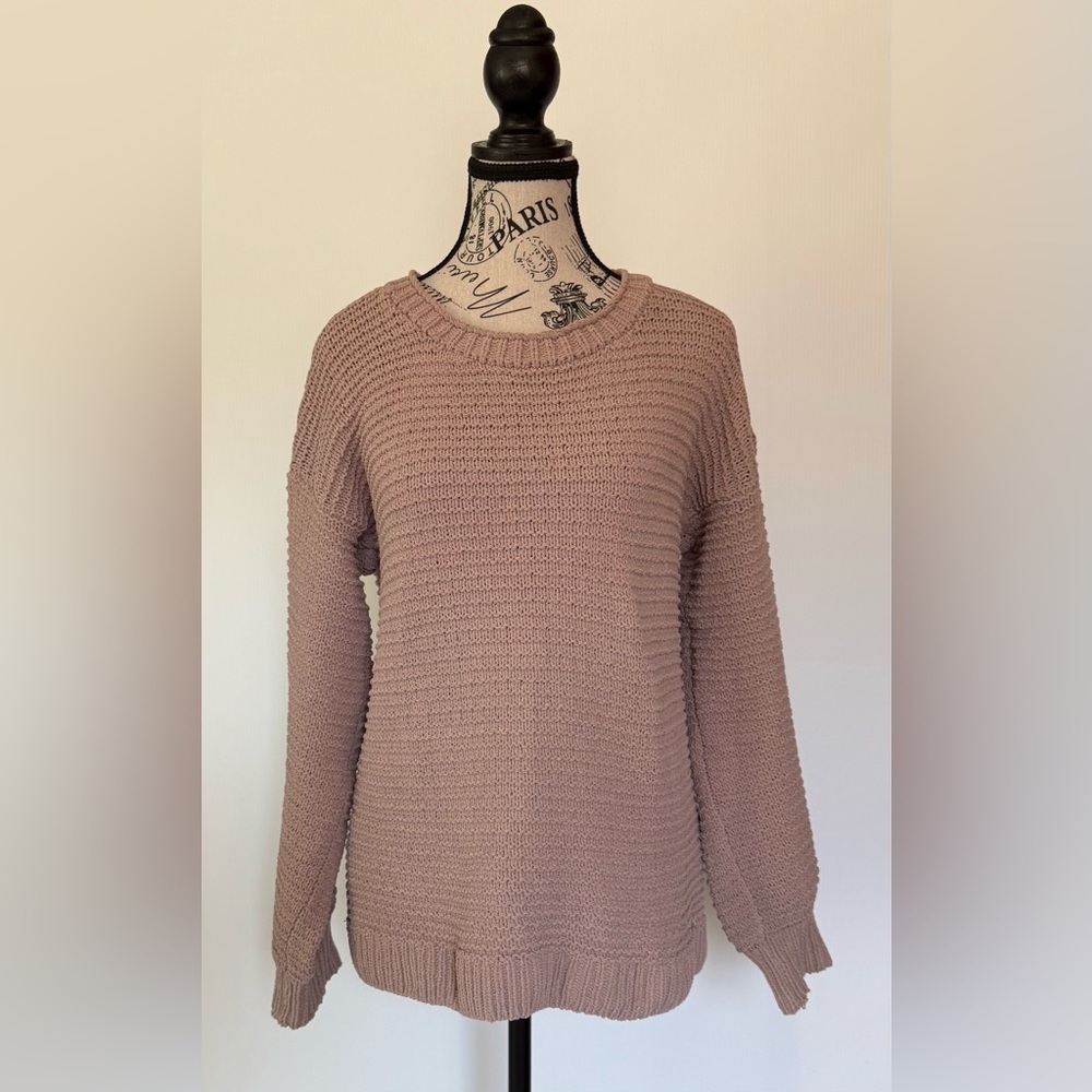 Abercrombie & Fitch Knit Sweater Long Sleeve Mocha Colour Size Medium
